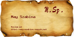 May Szabina névjegykártya